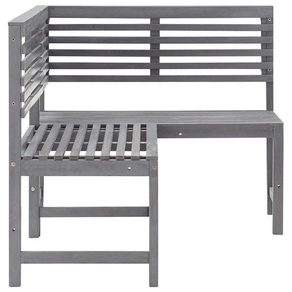 vidaXL Garden Corner Sofa Grey 140 cm Solid Acacia Wood