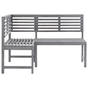 vidaXL Garden Corner Sofa Grey 140 cm Solid Acacia Wood