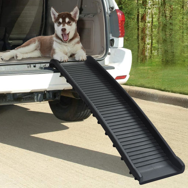 vidaXL Foldable Dog Ramp Black 155.5x40x15.5 cm