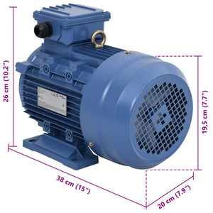 3-Phasen-Elektromotor Aluminium 3 kW 4 PS 2-Polig 2840 U/min