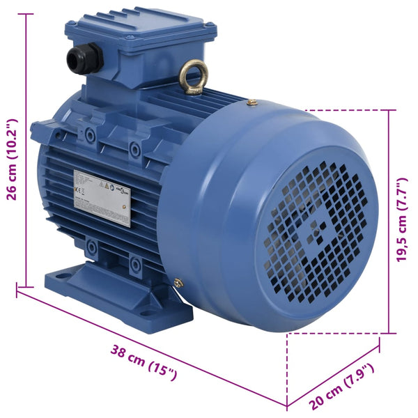 3-Phasen-Elektromotor Aluminium 3 kW 4 PS 2-Polig 2840 U/min