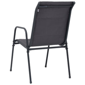 vidaXL Stackable Garden Chairs 4 pcs. Steel and Textilene Anthracite