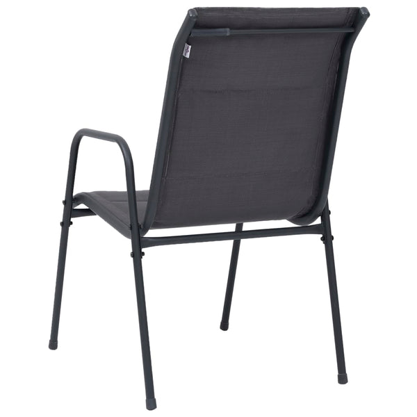 vidaXL Stackable Garden Chairs 4 pcs. Steel and Textilene Anthracite
