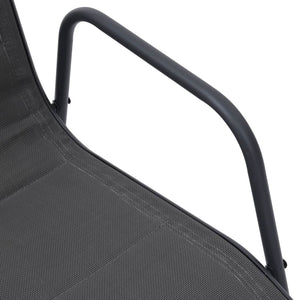 vidaXL Stackable Garden Chairs 4 pcs. Steel and Textilene Anthracite