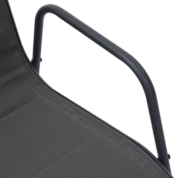 vidaXL Stackable Garden Chairs 4 pcs. Steel and Textilene Anthracite