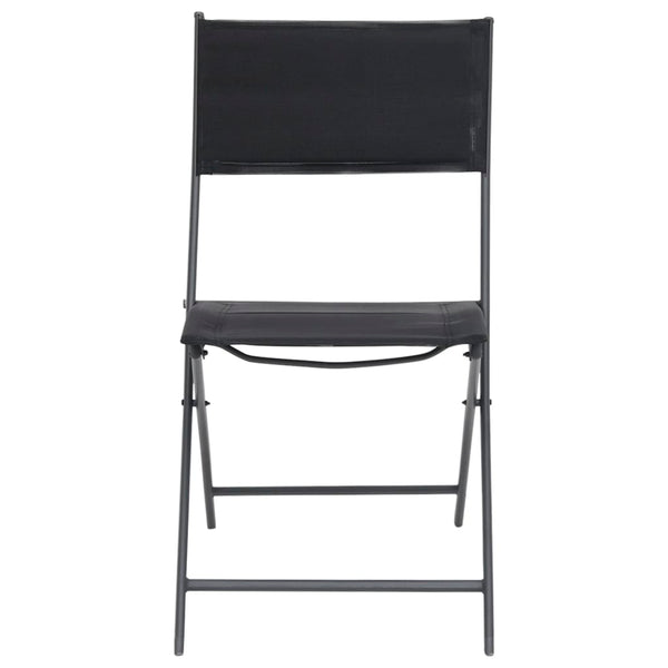vidaXL Folding Garden Chairs 2 pcs Steel and Textilene