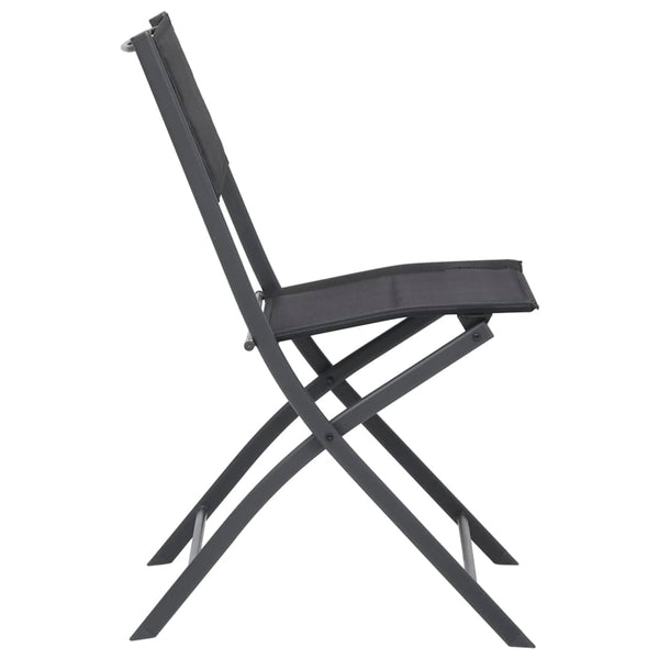 vidaXL Folding Garden Chairs 2 pcs Steel and Textilene