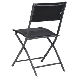 vidaXL Folding Garden Chairs 2 pcs Steel and Textilene