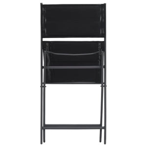 vidaXL Folding Garden Chairs 2 pcs Steel and Textilene