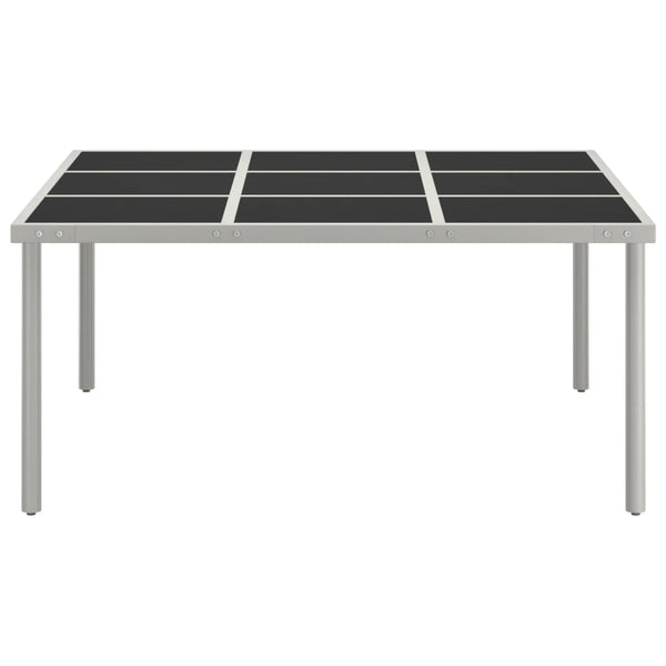 vidaXL Garden Dining Table 170x170x74.5 cm Glass and Steel