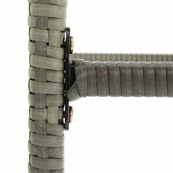vidaXL Bar Stools with Cushions 4 pcs Grey Poly Rattan