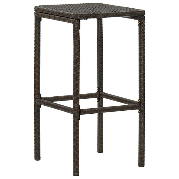 vidaXL Bar Stools with Cushions 6 pcs. Brown Poly Rattan
