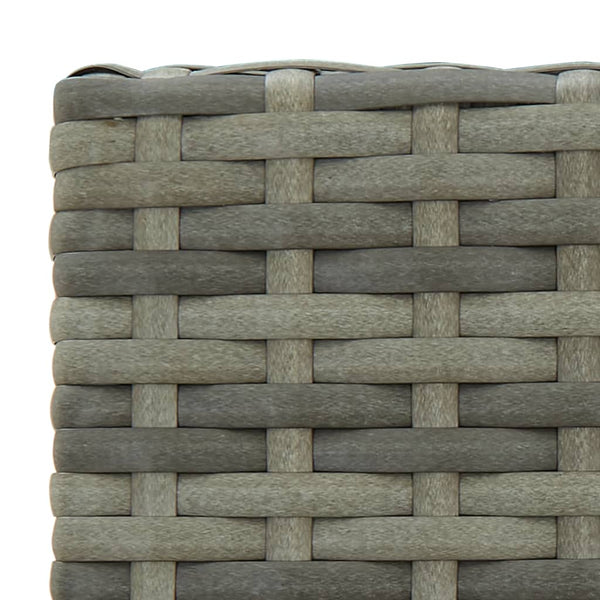 vidaXL Bar Stools 2 pcs Grey Poly Rattan