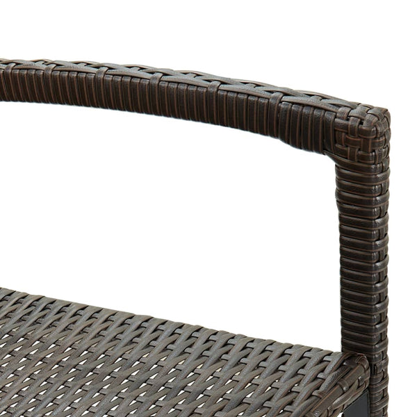 vidaXL Bar Stools 4 pcs Brown Poly Rattan