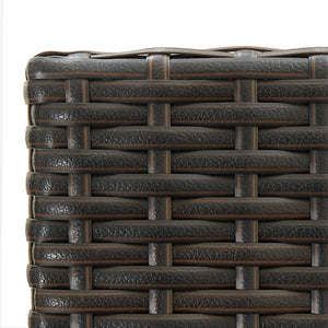 vidaXL Bar Stools 4 pcs Brown Poly Rattan