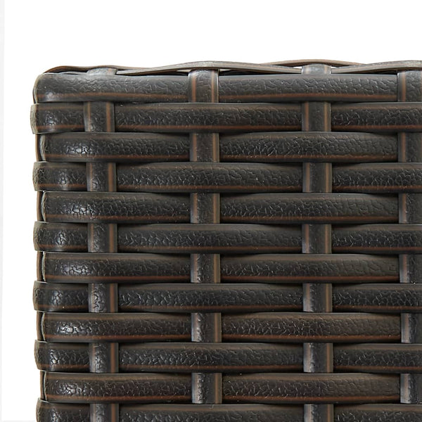 vidaXL Bar Stools 4 pcs Brown Poly Rattan