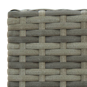 vidaXL Bar Stools 4 pcs Grey Poly Rattan