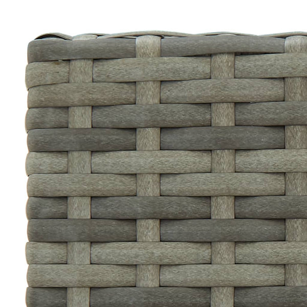 vidaXL Bar Stools 4 pcs Grey Poly Rattan