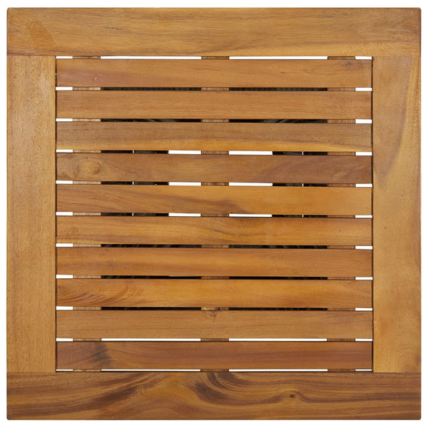 vidaXL Bar Table Grey 60x60x110 cm Poly Rattan and Solid Acacia Wood
