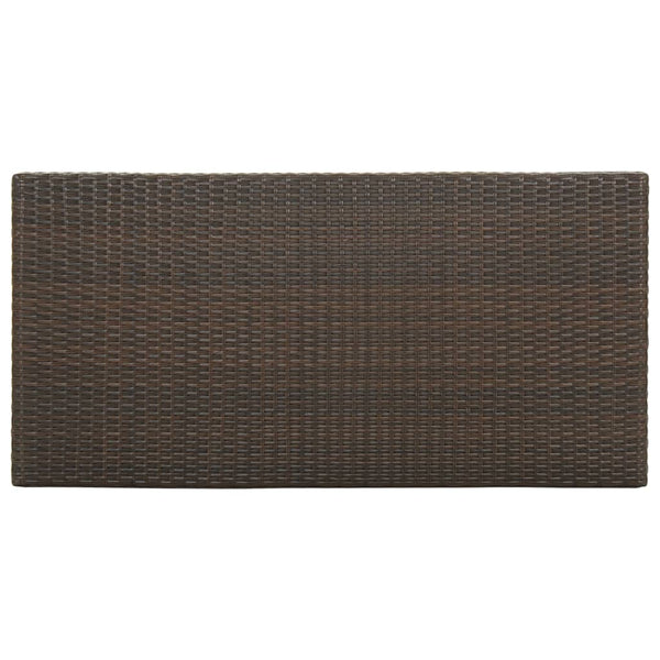 Bartisch mit Regal Braun 120x60x110 cm Poly Rattan