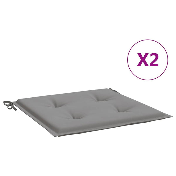 vidaXL Garden Chair Cushions 2 pcs Grey 40x40x4 cm Oxford Fabric