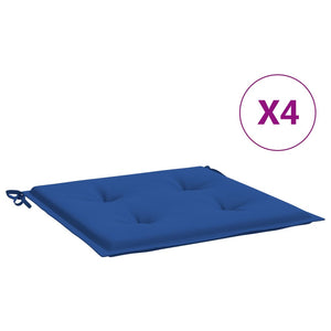 vidaXL Garden Chair Cushions 4 pcs Royal Blue 50x50x4 cm Oxford Fabric