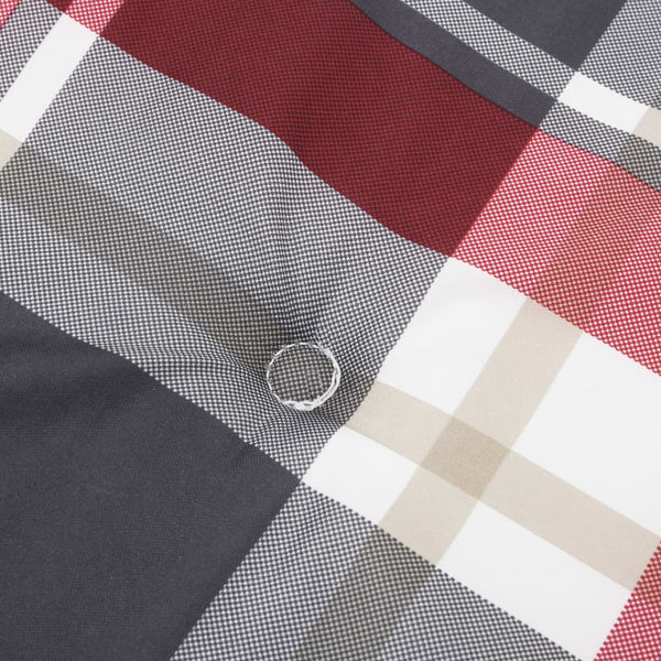 vidaXL Garden Bench Cushion Red Plaid 100x50x3 cm Oxford Fabric
