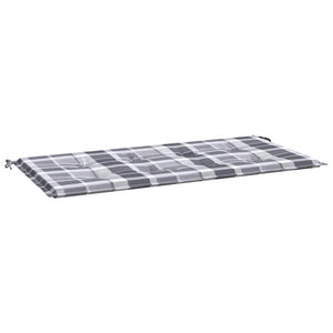 vidaXL Garden Bench Cushion Grey Checkered 100x50x3 cm Oxford Fabric