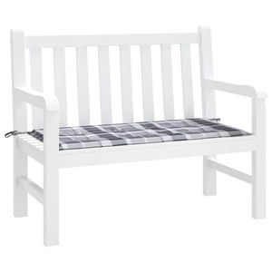 vidaXL Garden Bench Cushion Grey Checkered 100x50x3 cm Oxford Fabric