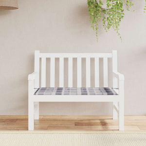 vidaXL Garden Bench Cushion Grey Checkered 100x50x3 cm Oxford Fabric