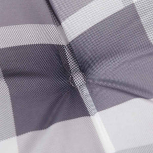 vidaXL Garden Bench Cushion Grey Checkered 120x50x4 cm Oxford Fabric