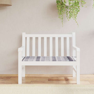 vidaXL Garden Bench Cushion Grey Checkered 120x50x4 cm Oxford Fabric