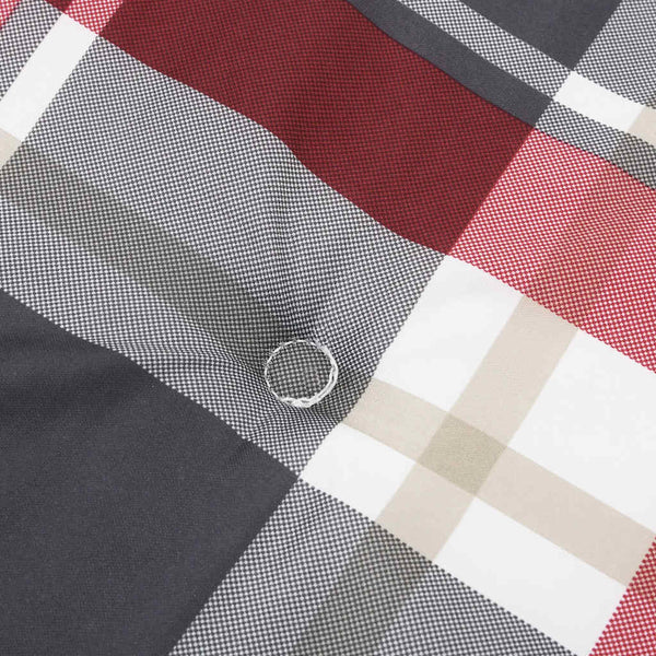 vidaXL Garden Bench Cushion Red Plaid 150x50x4 cm Oxford Fabric
