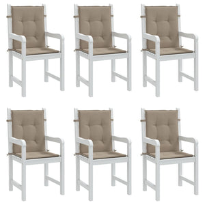 vidaXL Low-Back Garden Chair Cushions 6 pcs Taupe 100x50x3 cm