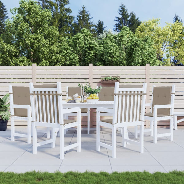 vidaXL Low-Back Garden Chair Cushions 6 pcs Taupe 100x50x3 cm