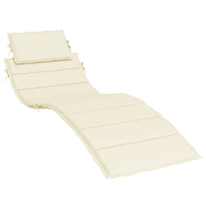 vidaXL Sun Lounger Cushion Cream 186x58x4 cm Oxford Fabric