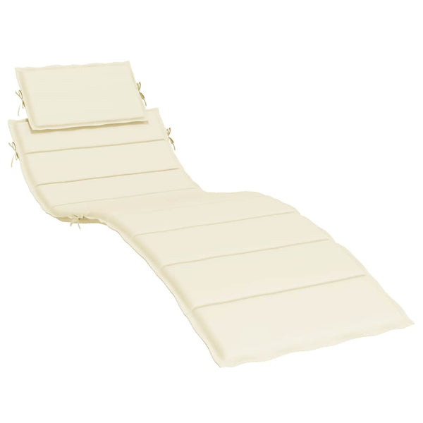 vidaXL Sun Lounger Cushion Cream 186x58x4 cm Oxford Fabric