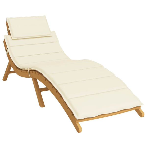 vidaXL Sun Lounger Cushion Cream 186x58x4 cm Oxford Fabric