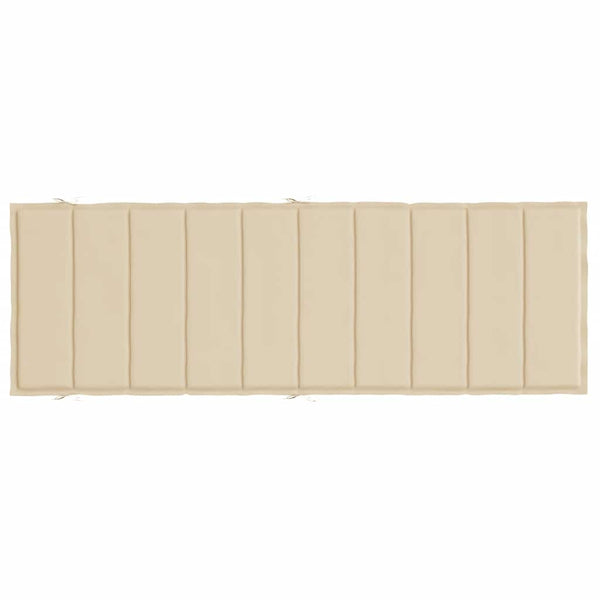 vidaXL Sun Lounger Cushion Beige 186x58x4 cm Oxford Fabric