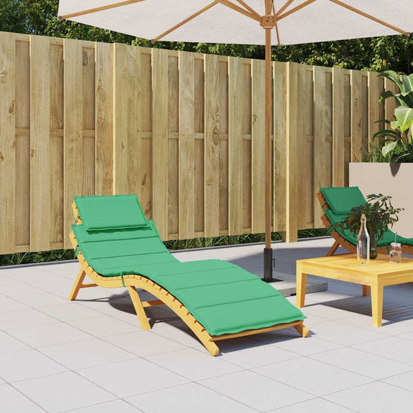 vidaXL Sun Lounger Cushion Green 186x58x4 cm Oxford Fabric