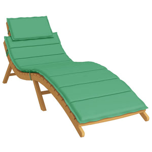 vidaXL Sun Lounger Cushion Green 186x58x4 cm Oxford Fabric