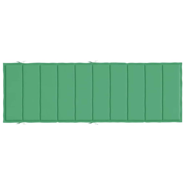 vidaXL Sun Lounger Cushion Green 186x58x4 cm Oxford Fabric
