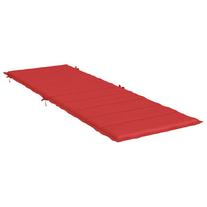 vidaXL Sun Lounger Cushion Red 186x58x4 cm Oxford Fabric