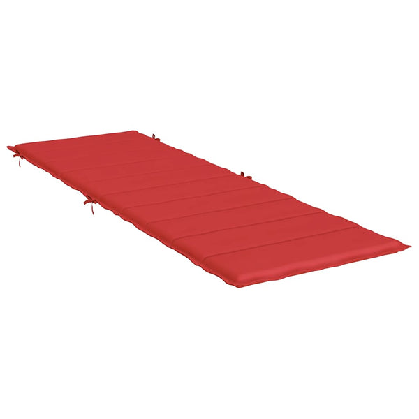 vidaXL Sun Lounger Cushion Red 186x58x4 cm Oxford Fabric