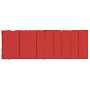 vidaXL Sun Lounger Cushion Red 186x58x4 cm Oxford Fabric