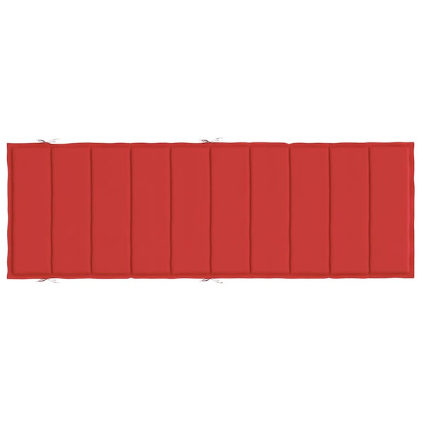 vidaXL Sun Lounger Cushion Red 186x58x4 cm Oxford Fabric