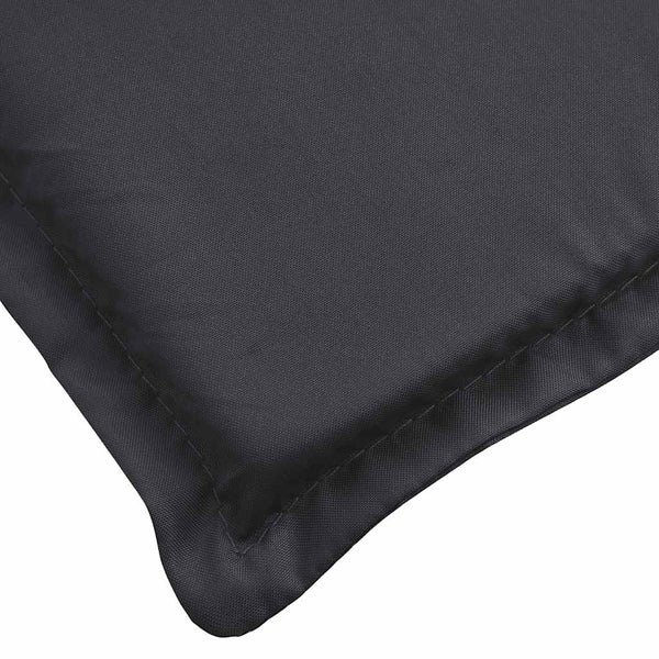vidaXL Sun Lounger Cushion Black 186x58x4 cm Oxford Fabric
