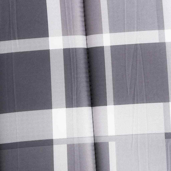 vidaXL Sun Lounger Cushion Grey Checkered Pattern 186x58x4 cm Oxford Fabric