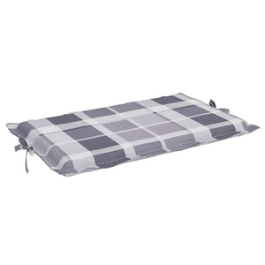 vidaXL Sun Lounger Cushion Grey Checkered Pattern 186x58x4 cm Oxford Fabric