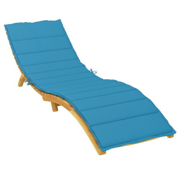 vidaXL Sun Lounger Cushion Blue 200x50x3 cm Oxford Fabric